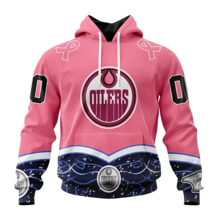 NHL Edmonton Oilers, Specialized Unisex For Hockey Fights Cancer,QTNHL080524A311