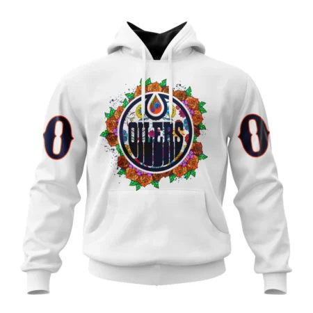 NHL Edmonton Oilers, Specialized Unisex Kits Dia De Muertos,QTNHL080524A314