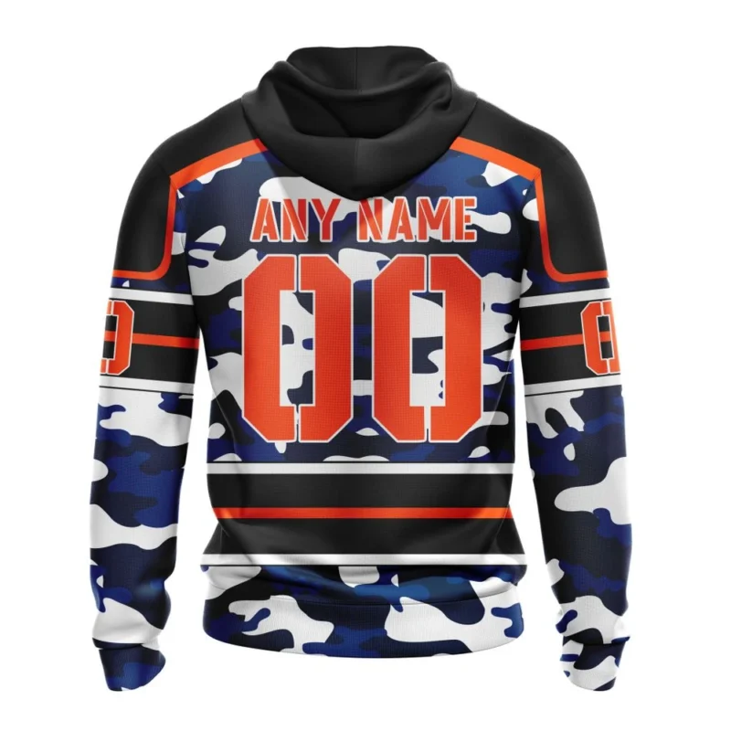 NHL Edmonton Oilers, Specialized Design Wih Camo Team Color And Military Force Logo,QTNHL 080524B3539