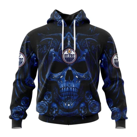 NHL Edmonton Oilers Special Design With Skull Art,QTNHL080524A36