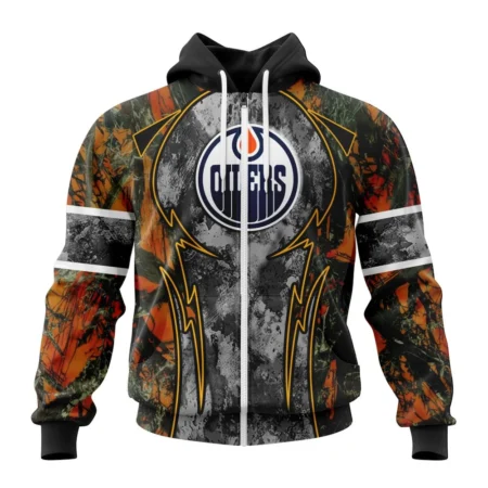 NHL Edmonton Oilers, Specialized Design Wih Camo Concepts For Hungting In Forest,QTNHL 080524B3654