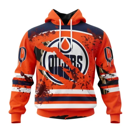 NHL Edmonton Oilers, Specialized Design Jersey With Your Ribs For Halloween,QTNHL080524A387