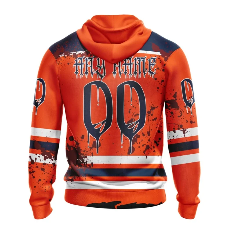 NHL Personalized Name And Number, Edmonton Oilers, Specialized Design Jersey With Your Ribs For Halloween,QTNHL Personalized Name And Number,080524B387