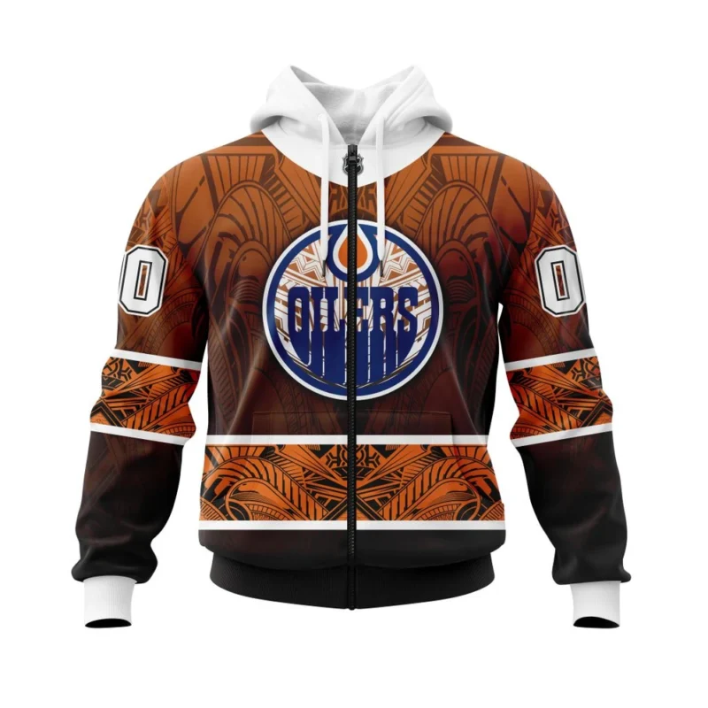 Edmonton Oilers, Specialized Native With Samoa Culture ,QTNHL Personalized Name And Number,080524B413