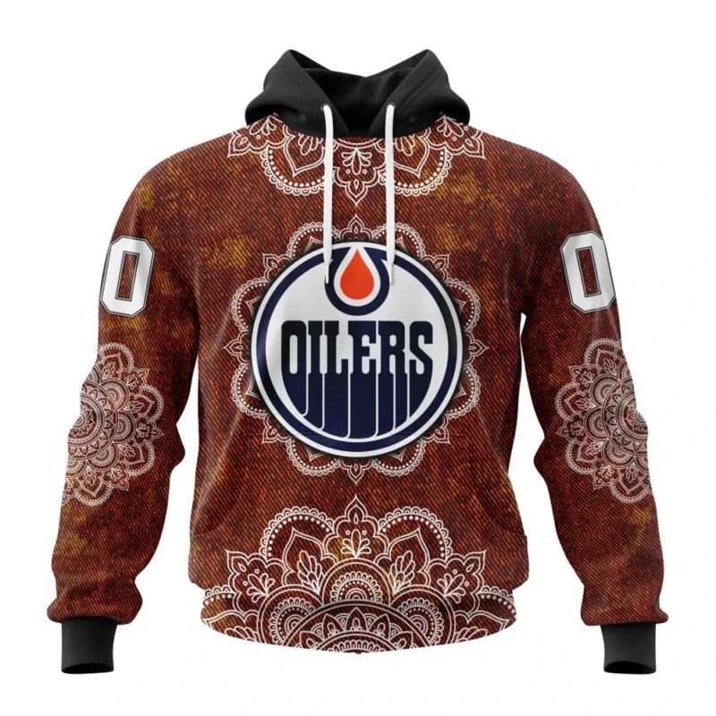 NHL Edmonton Oilers, Specialized Mandala Style,QTNHL080524A430