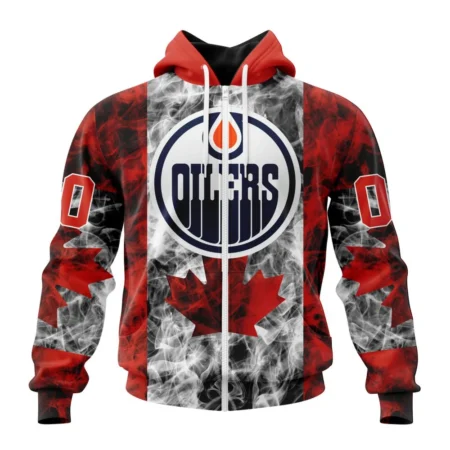 NHL Personalized Name And Number, Edmonton Oilers Special Design For Canada Day,QTNHL Personalized Name And Number,080524B493