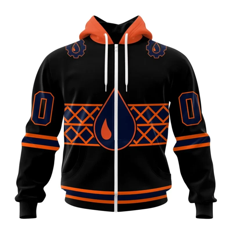 NHL Personalized Name And Number, Edmonton Oilers Special Blackout Design,QTNHL Personalized Name And Number,080524B603