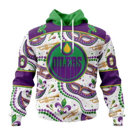 NHL Edmonton Oilers Special Mardi Gras Design,QTNHL080524A743