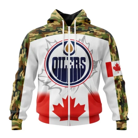 NHL Personalized Name And Number, Edmonton Oilers, Specialized Design With Our Canada Flag,QTNHL Personalized Name And Number,080524B79