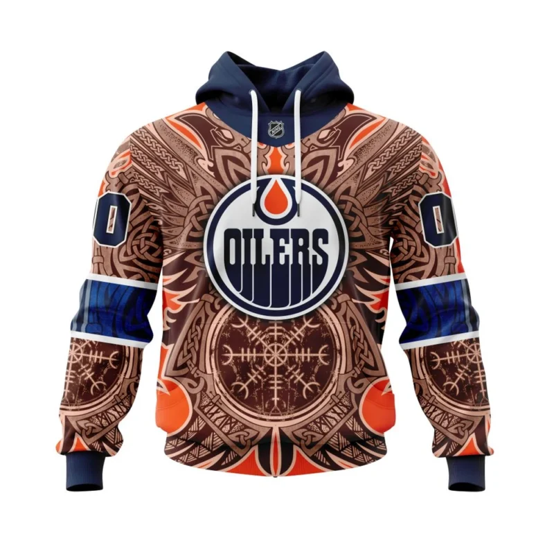 Edmonton Oilers , Specialized Norse Viking Symbols,QTNHL080524A82