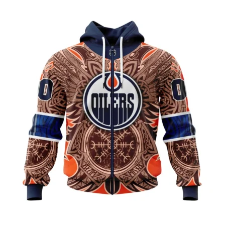 Edmonton Oilers , Specialized Norse Viking Symbols,QTNHL Personalized Name And Number,080524B82