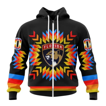 NHL Personalized Name And Number, Florida Panthers Special Design With Native Pattern,QTNHL Personalized Name And Number,080524B1030