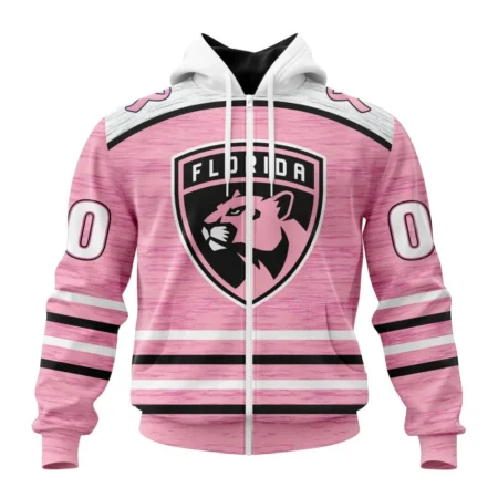 NHL Personalized Name And Number, Florida Panthers Special Pink Fight Breast Cancer Design,QTNHL Personalized Name And Number,080524B1748