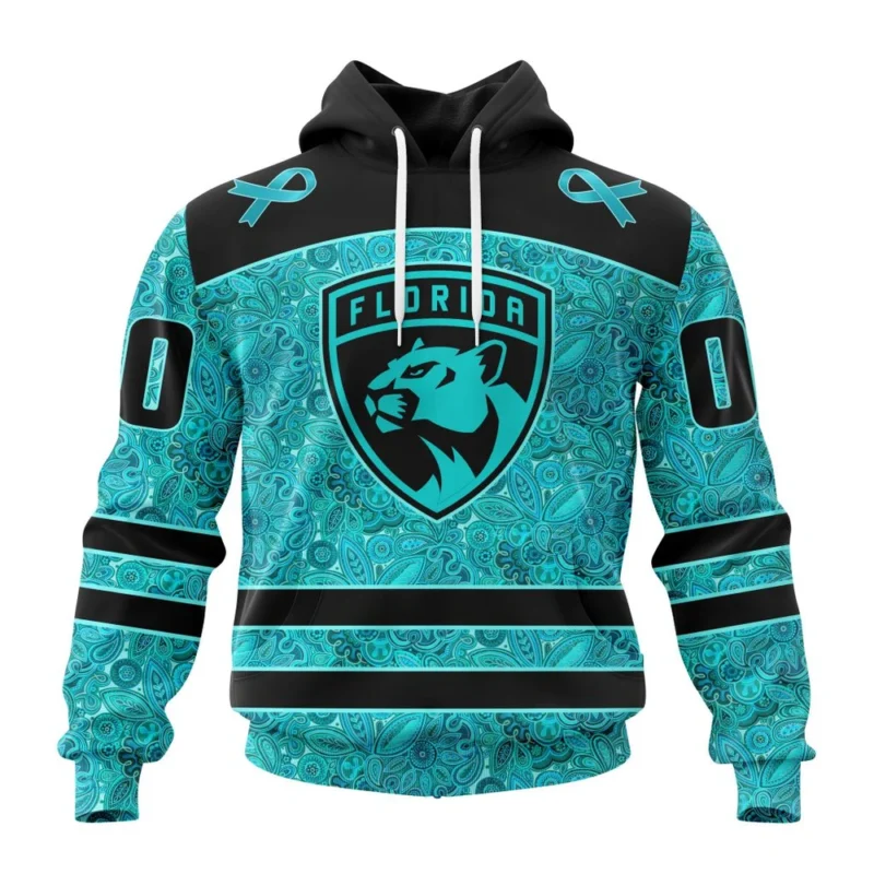 NHL Florida Panthers Special Design Fight Ovarian Cancer,QTNHL080524A2422