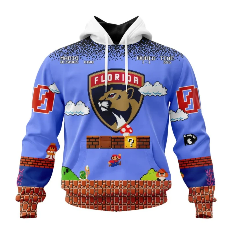 NHL Florida Panthers Special Kits With Super Mario Game Design,QTNHL080524A2450