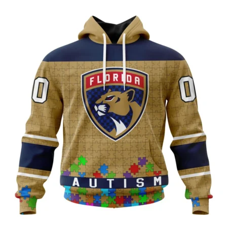 NHL Florida Panthers, Specialized Unisex Kits Hockey Fights Against Autism,QTNHL080524A2662