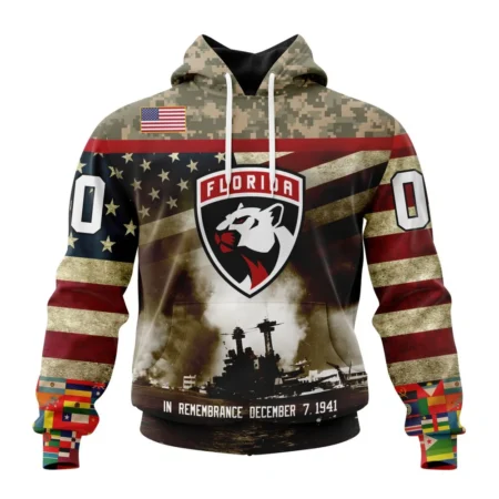 NHL Florida Panthers, Specialized Unisex Kits Remember Pearl Harbor,QTNHL080524A2986