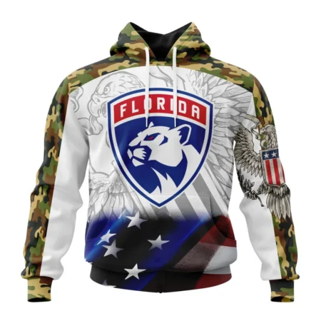 NHL Florida Panthers, Specialized Design With Our America Flag And Our America Eagle,QTNHL080524A3449