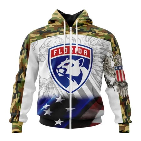 NHL Florida Panthers, Specialized Design With Our America Flag And Our America Eagle,QTNHL 080524B3449