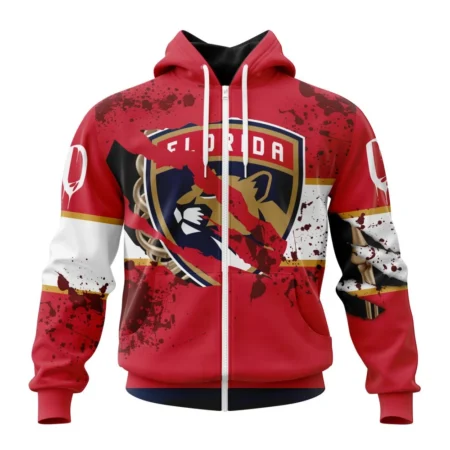 NHL Florida Panthers, Specialized Design Jersey With Your Ribs For Halloween,QTNHL 080524B3509