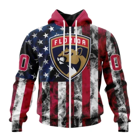 NHL Personalized Name And Number, Florida Panthers Special Design For Independence Day The Fourth Of July,QTNHL Personalized Name And Number,080524B492