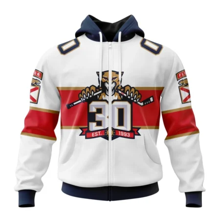 NHL Personalized Name And Number, Florida Panthers  Away With 30Th Anniversary Logo,QTNHL Personalized Name And Number,080524B96