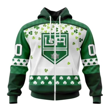 NHL Personalized Name And Number, Los Angeles Kings Special Design For St. Patrick Day,QTNHL Personalized Name And Number,080524B1248