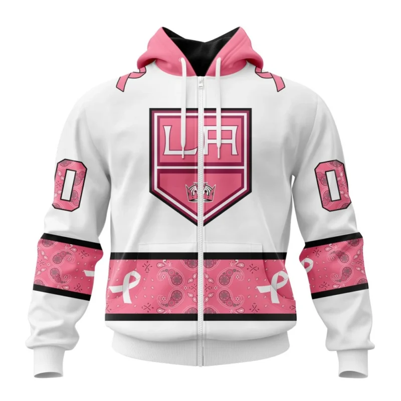 NHL Personalized Name And Number, Los Angeles Kings In Classic Style With Paisley, In October We Wear Pink Breast Cancer,QTNHL Personalized Name And Number,080524B1673