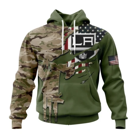 NHL Los Angeles Kings Special Camo Skull Design,QTNHL080524A1715