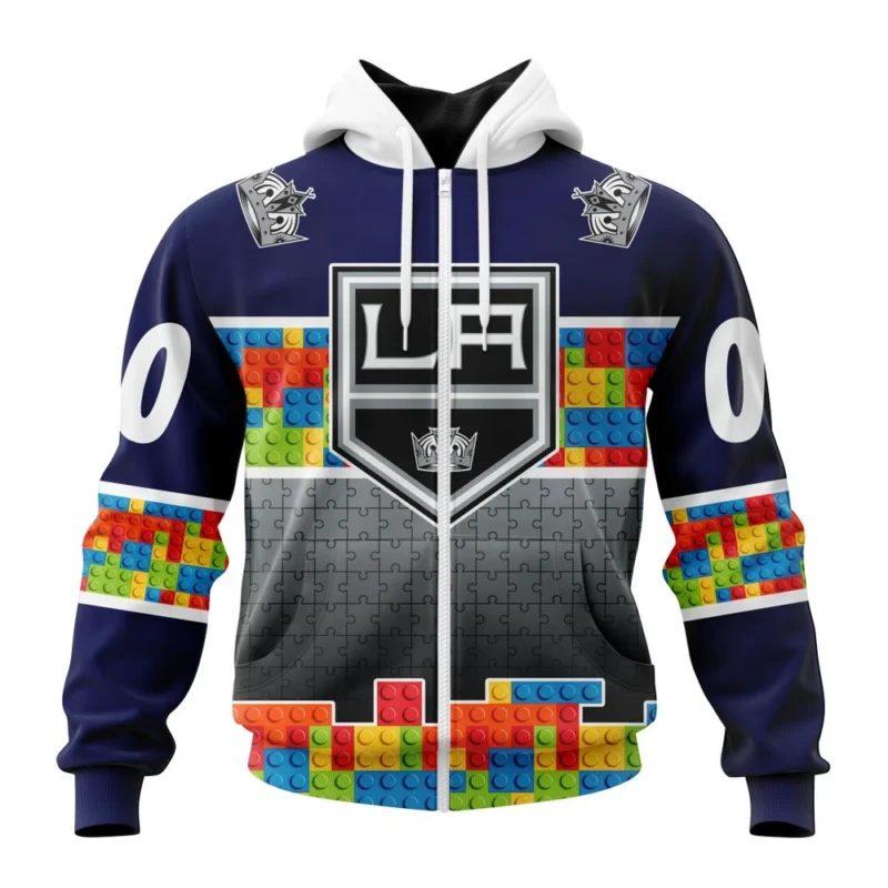 NHL Personalized Name And Number, Los Angeles Kings Special Autism Awareness Design ,QTNHL Personalized Name And Number,080524B2240