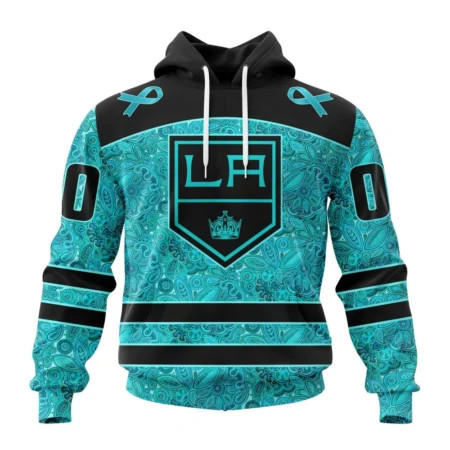 NHL Los Angeles Kings Special Design Fight Ovarian Cancer,QTNHL080524A2421