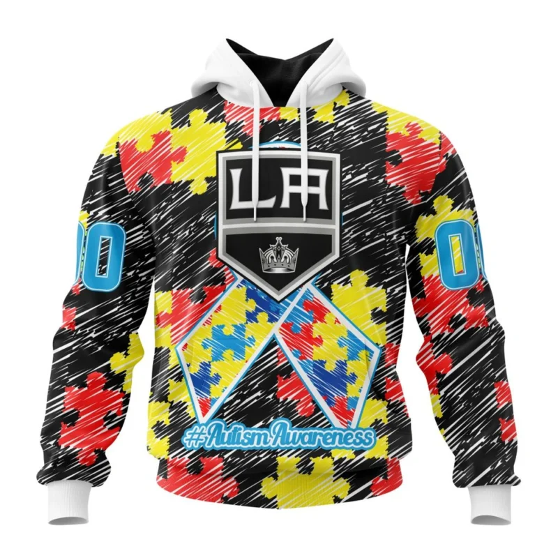 NHL Los Angeles Kings Special Autism Awareness Design,QTNHL080524A2477