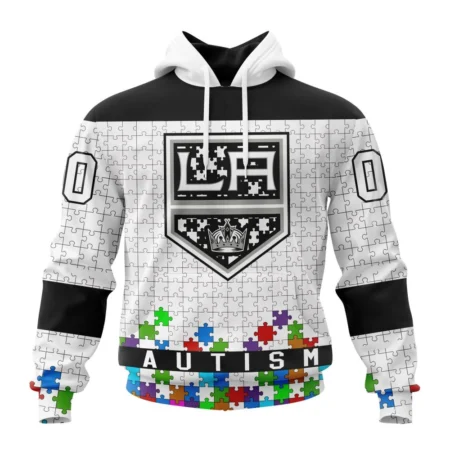 NHL Los Angeles Kings, Specialized Unisex Kits Hockey Fights Against Autism,QTNHL080524A2661