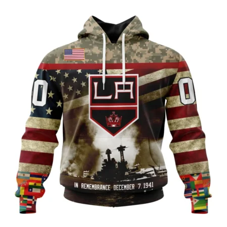 NHL Los Angeles Kings, Specialized Unisex Kits Remember Pearl Harbor,QTNHL080524A2985