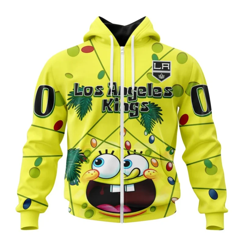 Los Angeles Kings, Specialized Jersey With Spongebob ,QTNHL 080524B3265