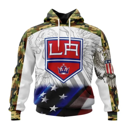 NHL Los Angeles Kings, Specialized Design With Our America Flag And Our America Eagle,QTNHL080524A3448