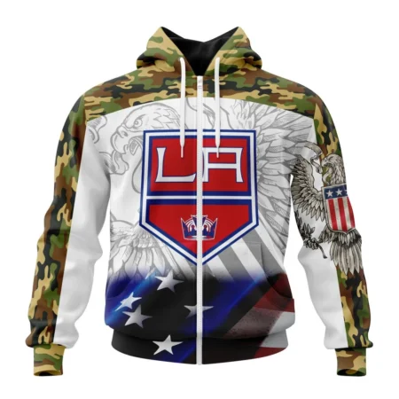 NHL Los Angeles Kings, Specialized Design With Our America Flag And Our America Eagle,QTNHL 080524B3448