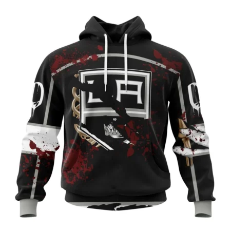 NHL Los Angeles Kings, Specialized Design Jersey With Your Ribs For Halloween,QTNHL080524A3508