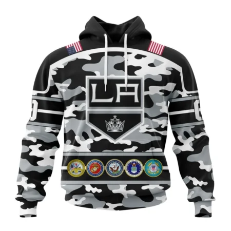 NHL Los Angeles Kings, Specialized Design Wih Camo Team Color And Military Force Logo,QTNHL080524A3537