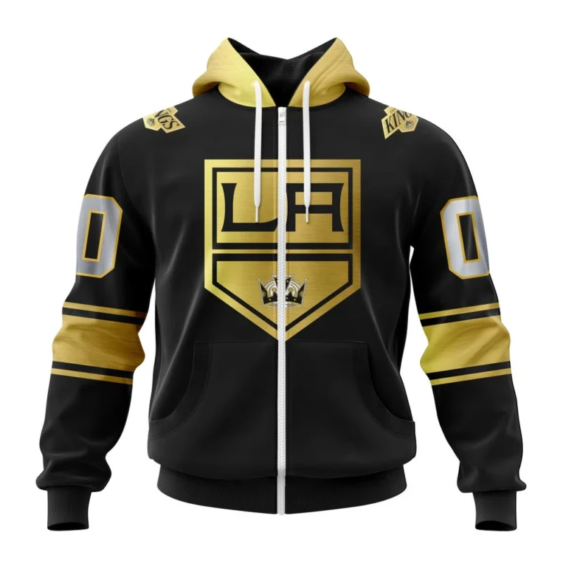 NHL Personalized Name And Number, Los Angeles Kings Special Black And Gold Design,QTNHL Personalized Name And Number,080524B773