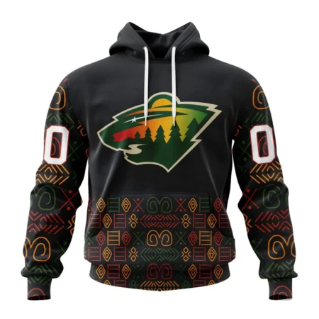 NHL Minnesota Wild Special Design For Black History Month,QTNHL080524A1059