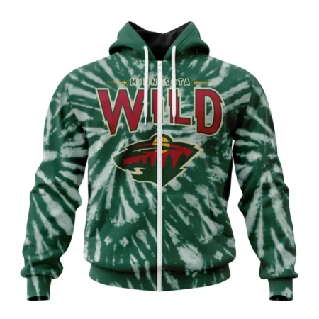 NHL Personalized Name And Number, Minnesota Wild Special Retro Vintage Tie Dye,QTNHL Personalized Name And Number,080524B133