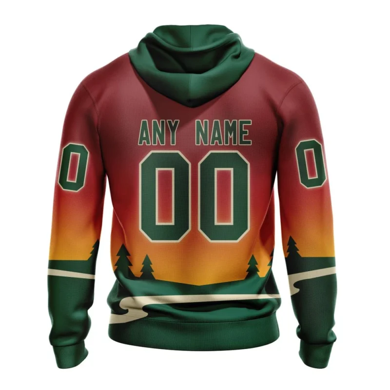 NHL Personalized Name And Number, Minnesota Wild Personalize Gradient Series Concept,QTNHL Personalized Name And Number,080524B1349