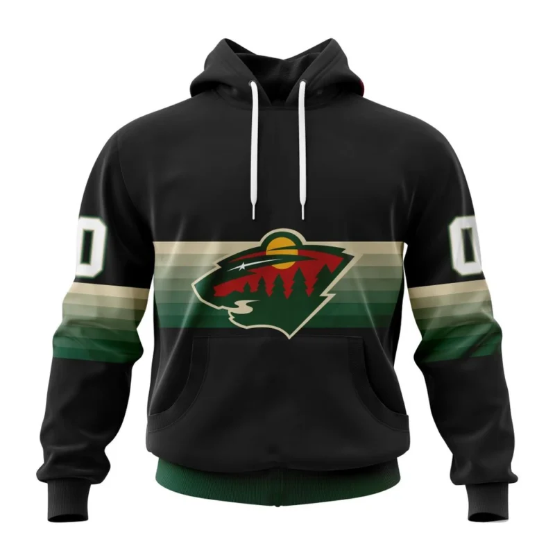 NHL Minnesota Wild Special Black And Gradient Design,QTNHL080524A1409