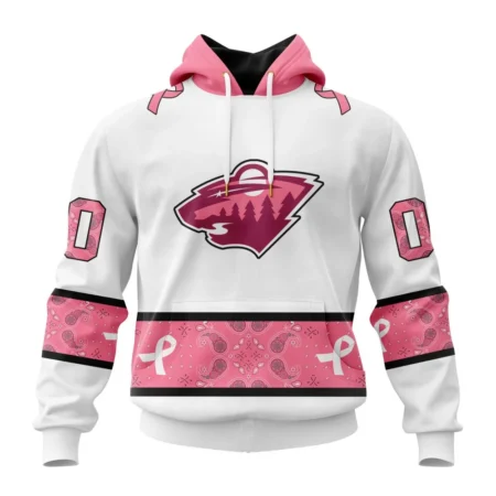 NHL Minnesota Wild In Classic Style With Paisley, In October We Wear Pink Breast Cancer,QTNHL080524A1671