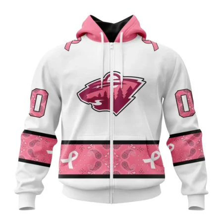 NHL Personalized Name And Number, Minnesota Wild In Classic Style With Paisley, In October We Wear Pink Breast Cancer,QTNHL Personalized Name And Number,080524B1671