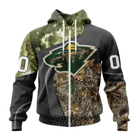 NHL Personalized Name And Number, Minnesota Wild Special Hunting Camo Design,QTNHL Personalized Name And Number,080524B179