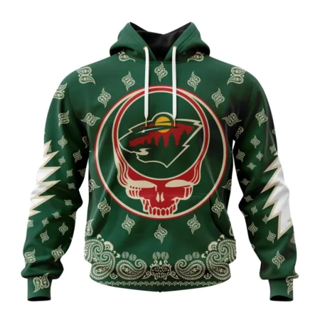 NHL Minnesota Wild Special Grateful Dead Design,QTNHL080524A1911