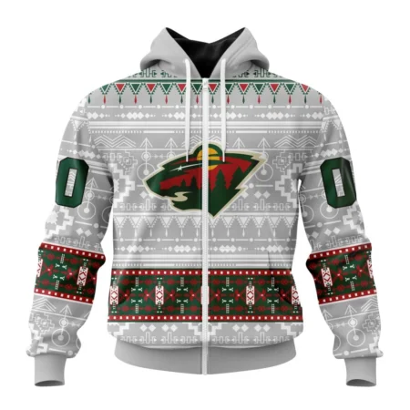 NHL Personalized Name And Number, Minnesota Wild Special Native Design,QTNHL Personalized Name And Number,080524B2058