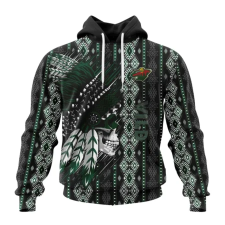 NHL Minnesota Wild Special Skull Native Design,QTNHL080524A2113